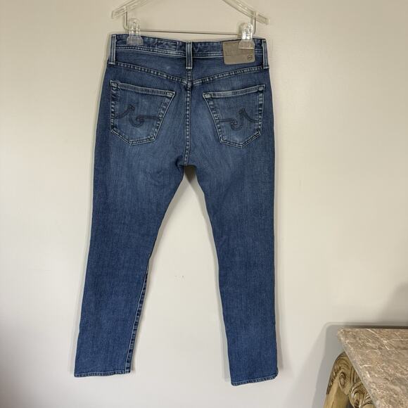 AG Adriano Goldschmied Jean Everett Slim Straight 29x32 Blue Medium Wash Stretch - Picture 3 of 6